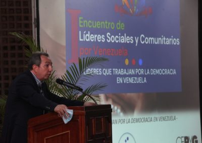 del I Encuentro de Líderes Sociales y Comunitarios por Venezuela Benigno Alarcón