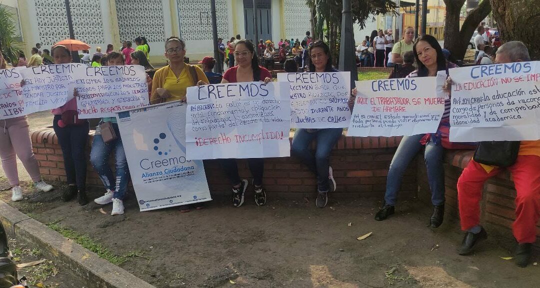 CAC Barinas acompaña protesta de docentes